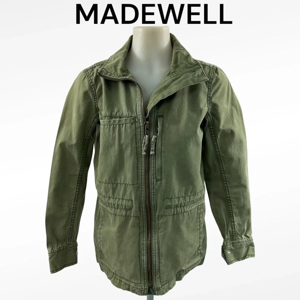 MADEWELL Fleet Jacket Military Army Green Utility Size XS Full Zip